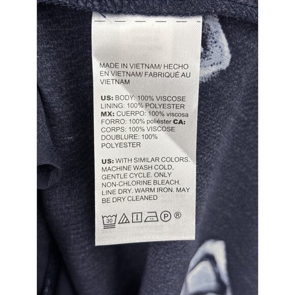 Chico's Maxi Kimono Belt Dress Batik Navy Sz 1 (8) Petite NEW - Picture 7 of 8